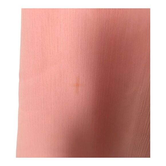 Davids Bridal Dress Sz 12 Peach Ruched Organza Strapless Formal Prom Bridesmaid - Picture 3 of 13